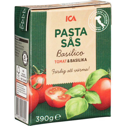 Pastasås Tomatsås med Basilika 390g ICA