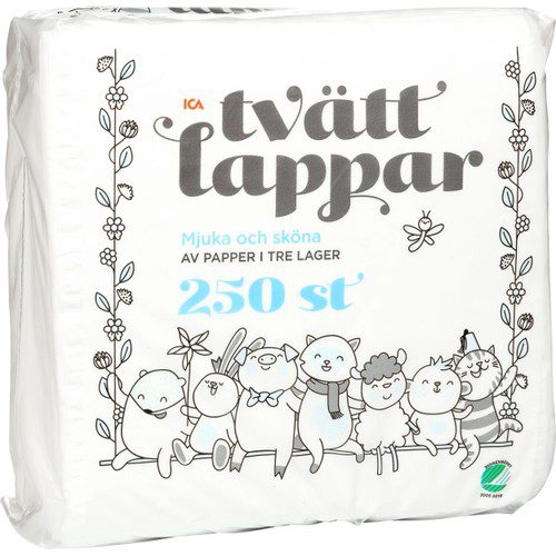 Tvättlappar 250-p Miljömärkt ICA