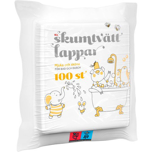 Skumtvättlappar 100-p ICA