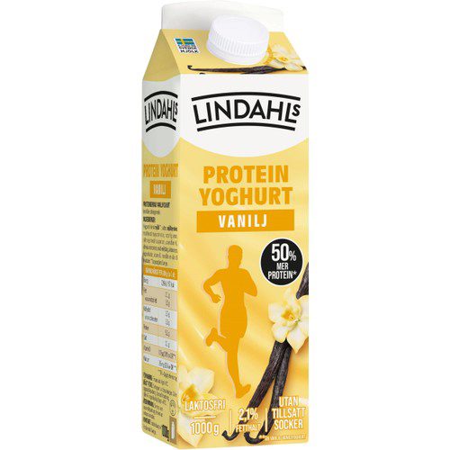 Protein Yoghurt Vanilj Laktosfri 2,1% 1000g Lindahls