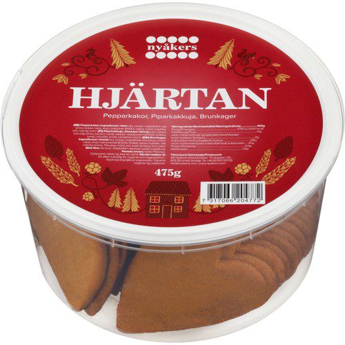 STORA PEPPARKAKSHJÄRTAN ASK LAKTOSFRI