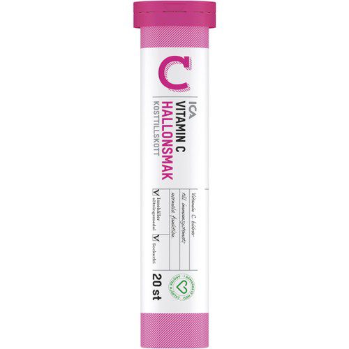 Vitamin C Hallon Brustablett 20p ICA Hjärtat