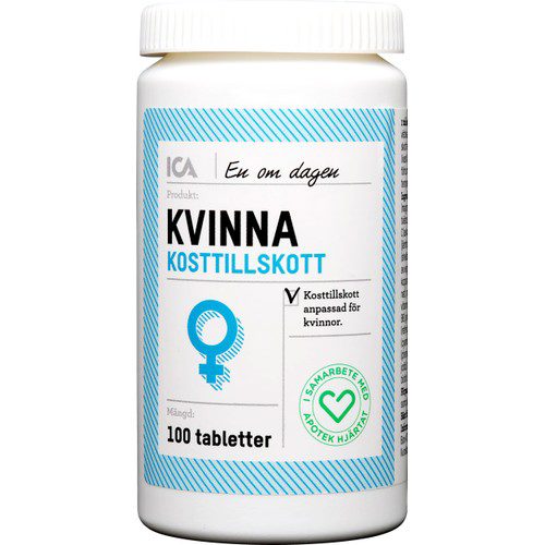 Multivitamin Kvinna 100st ICA Hjärtat