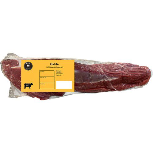 Oxfilé hel frystinad ca 1,5kg Hacksta Köttdisk