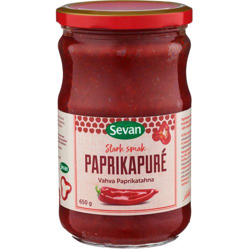 Paprikapuré stark 650g Sevan