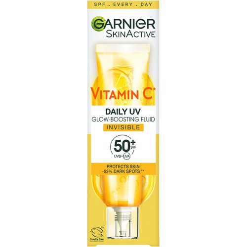 Ansiktskräm Vitamin C Daily UV Glow Boosting Fluid Invisible SPF50 40ml Garnier
