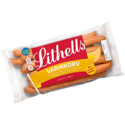 Varmkorv med Skinn 360g Lithells