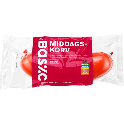 Middagskorv 550g ICA Basic