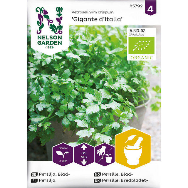 Persilja, Slätbladig Organic Nelson Garden