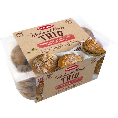 TRIO ROLLS FRUKOSTBULLAR GLUTENFRI