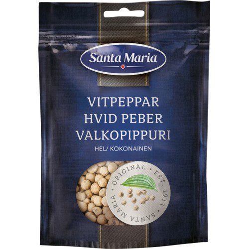 Krydda Vitpeppar Hel påse 70g Santa Maria