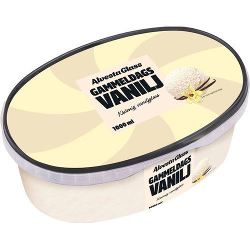 Glass Gammaldags vanilj 1l Alvestaglass