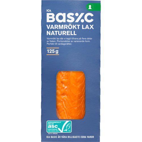 Lax Färsk Varmrökt 125g ICA Basic