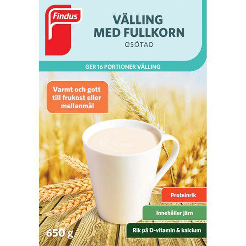 Välling med fullkorn, osötad 650g Findus