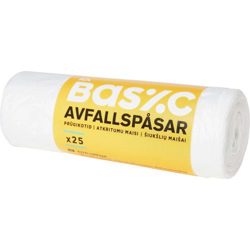 Avfallspåse Vit 25-p ICA Basic
