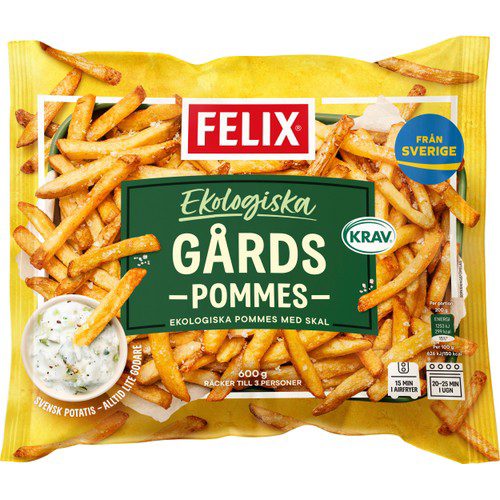 Gårdspommes med skal 600g KRAV Felix