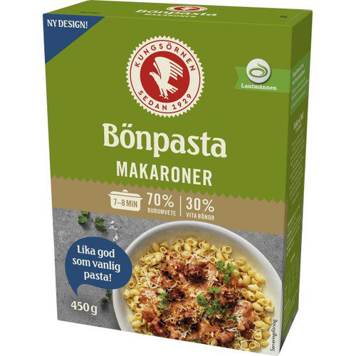 Bönpasta Makaroner 450g Kungsörnen