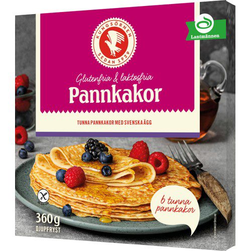 Pannkakor gluten & laktosfria frysta 360g Kungsörnen