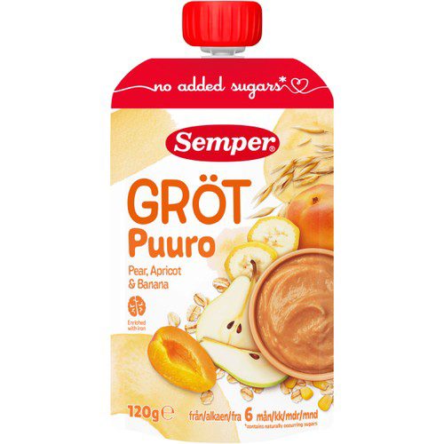 ÄTKLAR GRÖT PÄRON/APRIKOS