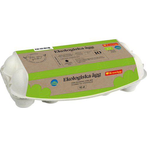 Ägg EKO Frigående 10-p M/L 530g Kronägg