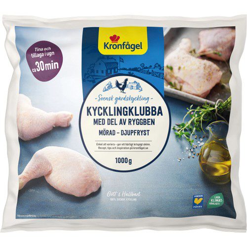 Kycklingklubbor Mörade Frysta 1000g Kronfågel