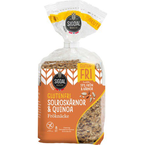 Knäcke Solroskärnor & Quinoa Glutenfri 190g Sigdal Bakeri