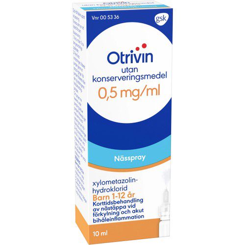 Otrivin Nässpray Barn 1-12 år 0,5mg/ml 10ml
