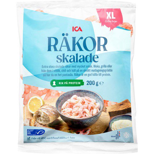 Räkor Extra stora skalade Frysta 200g ICA