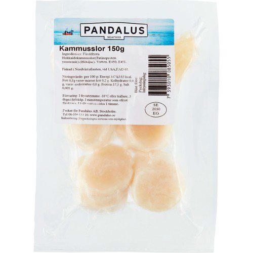 Kammusslor Fryst 150g Pandalus