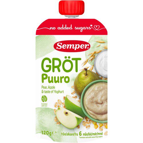 Gröt Yoghurt Äpple/päron Från 6 Månader