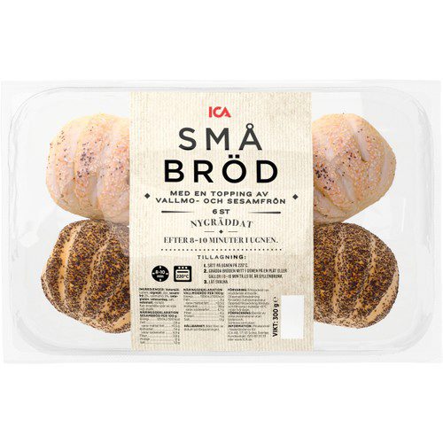 Småbröd med topping 4-p 300g ICA