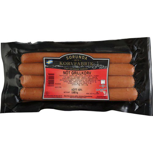 Nöt Grillkorv 480g Sorunda Korvfabrik