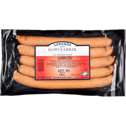 Varmkorv 260g Sorunda Korvfabrik
