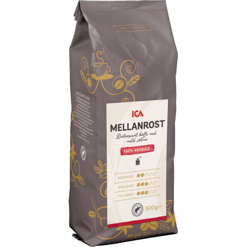 Kaffe Mellanrost Hela bönor 500g ICA