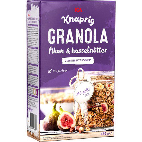 Granola Fikon & hasselnötter 450g ICA