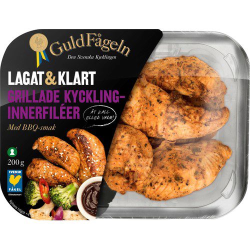 Grillad Kycklinginnerfilé BBQ 200g Guldfågeln