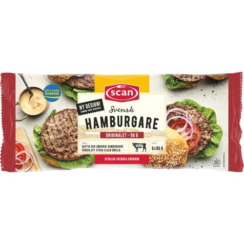 Hamburgare ostekt 90g 6-p Scan