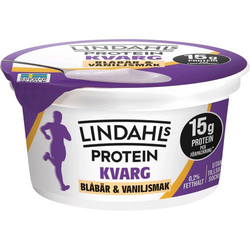 Kvarg Blåbär & vanilj 150g Lindahls