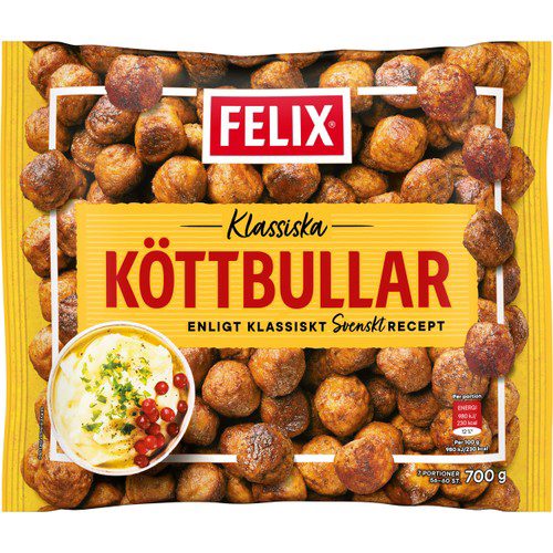 Köttbullar Klassiska Fryst 700g Felix