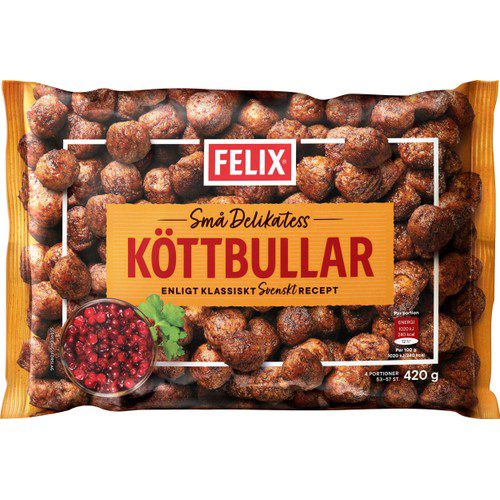Köttbullar Små Delikatess Fryst 420g Felix