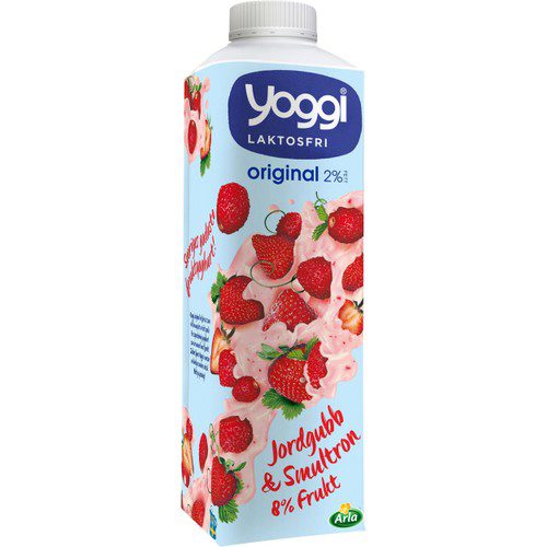 Yoghurt Jordgubb 2% Laktosfri 1000 Yoggi