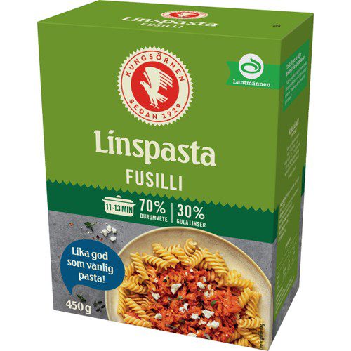 Fusilli Linspasta 450g Kungsörnen