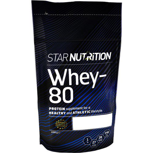 Whey-80 Vanilj & päron Pulver 1kg Star Nutrition