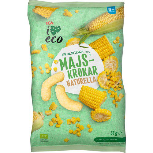Barnsnacks Majskrokar Ekologisk 30g ICA I love eco