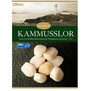 Pilgrimsmusslor 200g Fryst Cashelmara