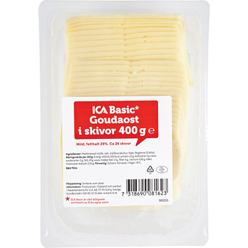 Goudaost skivad 29% 400g ICA Basic