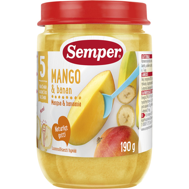 Mango/Banan Pure 5-6 Mån
