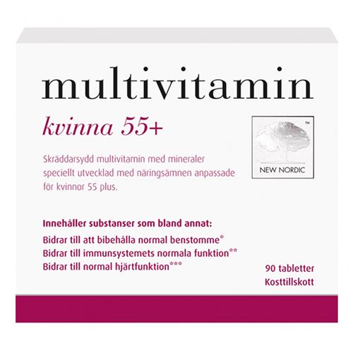 Multivitamin Kvinnor 55+ New Nordic, 90st | Nätmat