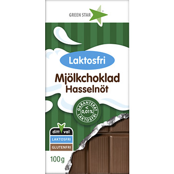 Mjölkchoklad Laktosfri 100g Greenstar