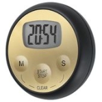 Timer Digital, Guld/Svart